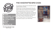 Tablet Screenshot of handcraftedbirdcages.com
